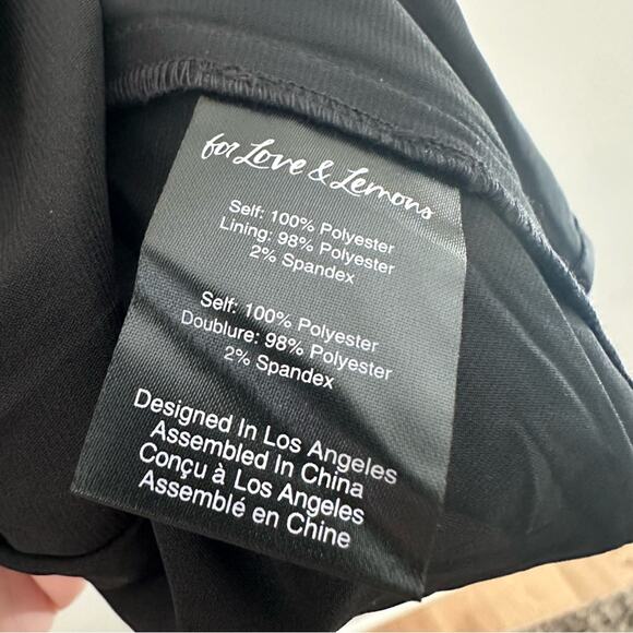 For Love & Lemons Clara Mini Dress Lace Front Black Sequin Dress Size Small - Picture 7 of 9